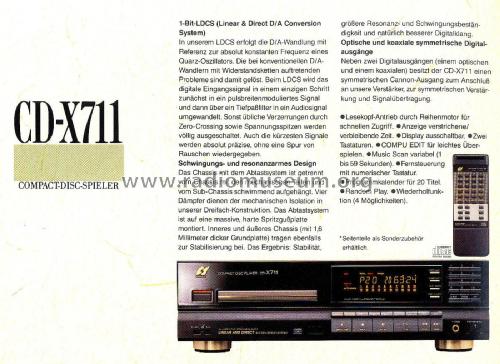 Compact Disc Player CD-X711; Sansui Electric Co., (ID = 1936050) R-Player