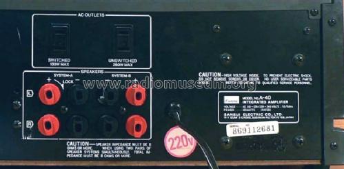 Integrated Amplifier A40; Sansui Electric Co., (ID = 1708393) Ampl/Mixer