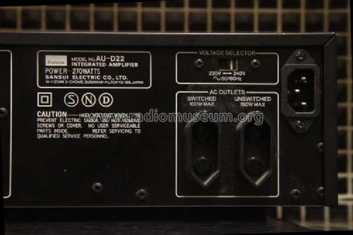 Integrated Amplifier AU-D22; Sansui Electric Co., (ID = 1703146) Verst/Mix