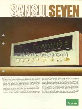 Receiver Seven ; Sansui Electric Co., (ID = 153492) Radio