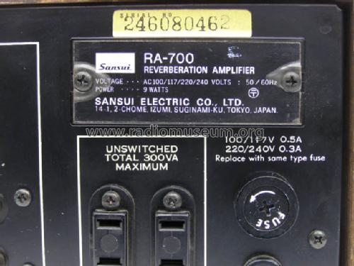 Reverberation Amplifier RA-700; Sansui Electric Co., (ID = 560568) Ampl/Mixer
