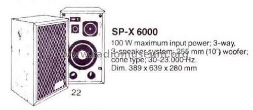 SP-X6000; Sansui Electric Co., (ID = 1753316) Speaker-P