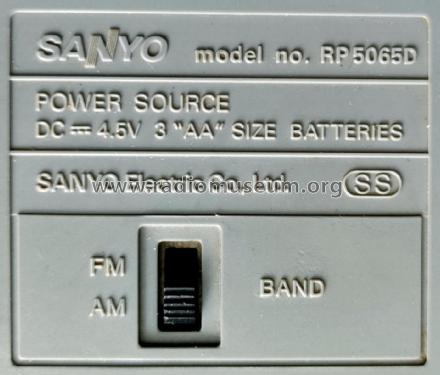 AM/FM 2 Band Receiver RP-5065D; Sanyo Electric Co. (ID = 2656899) Radio