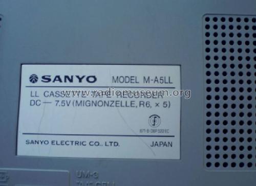 LL Cassette Tape Recorder M-A5LL; Sanyo Electric Co. (ID = 1254672) R-Player
