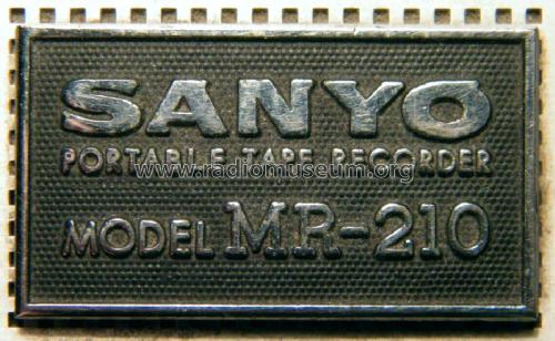 Portable Tape Recorder MR-210; Sanyo Electric Co. (ID = 824428) R-Player