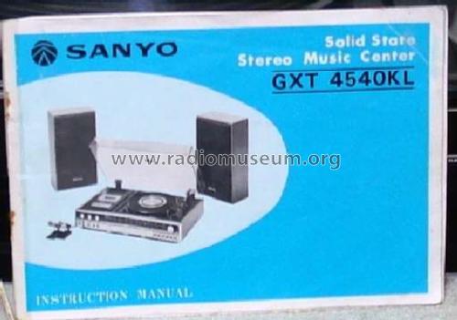 Solid State Stereo Music Center GXT 4540KL; Sanyo Electric Co. (ID = 1187641) Radio