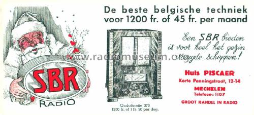 Ondolinette 373A; SBR Société Belge (ID = 1450319) Radio