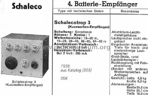 Schalecotrop 3; Schaleco - Schackow, (ID = 785) Radio