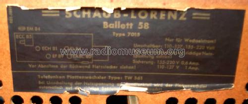 Ballett 58 Type 7015; Schaub und Schaub- (ID = 1402444) Radio
