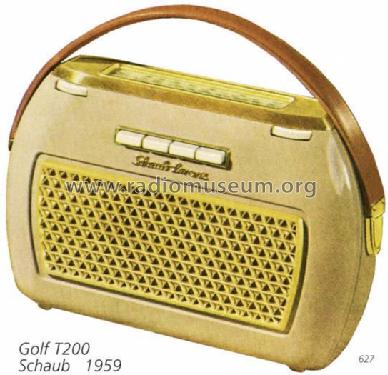 Golf T200 12180 12181 12182; Schaub und Schaub- (ID = 855) Radio