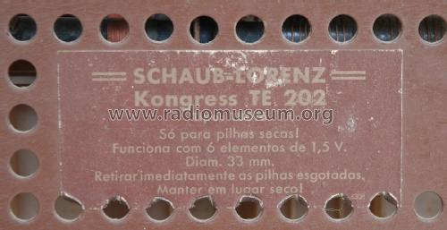 Kongress TE 202 - Tipo 18016; Schaub und Schaub- (ID = 1967073) Radio