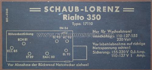 Rialto 350 17110; Schaub und Schaub- (ID = 1480870) Radio