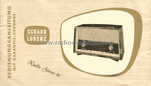 Rialto Stereo 10 17410/11; Schaub und Schaub- (ID = 2603348) Radio