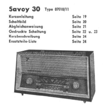 Savoy 30 07012; Schaub und Schaub- (ID = 38865) Radio