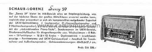 Savoy 59 17010; Schaub und Schaub- (ID = 1605248) Radio