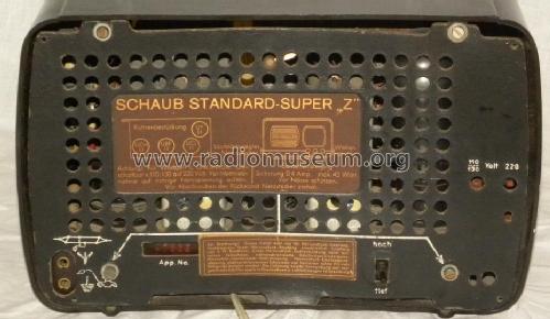 Standard-Super Z; Schaub und Schaub- (ID = 1100423) Radio