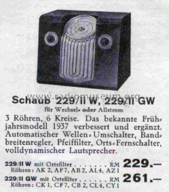 Super 229 II , 'Spitzkühler'; Schaub und Schaub- (ID = 2817401) Radio