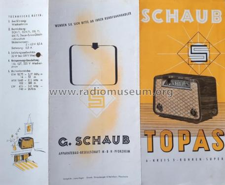 Topas ; Schaub und Schaub- (ID = 2810024) Radio