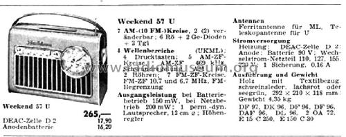 Weekend 57U 9414; Schaub und Schaub- (ID = 2354885) Radio