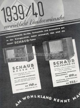 Weltsuper 40GW ; Schaub und Schaub- (ID = 2702909) Radio