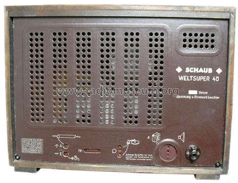 Weltsuper 40GW ; Schaub und Schaub- (ID = 1438399) Radio