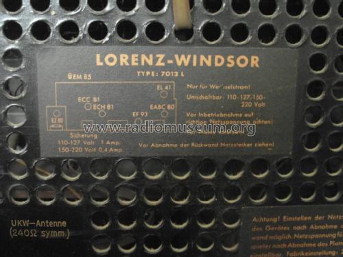 Windsor Type 7012 L; Lorenz; Berlin, (ID = 2139410) Radio