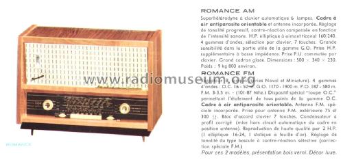 Romance FM 59; Schneider Frères, (ID = 1921291) Radio