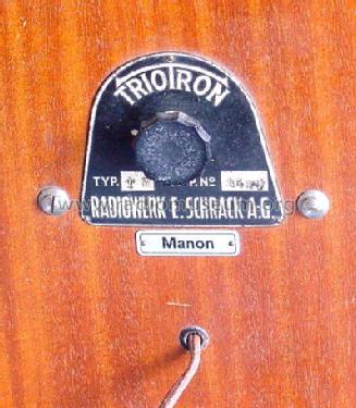 Triotron-Manon ; Schrack Triotron; (ID = 83638) Speaker-P
