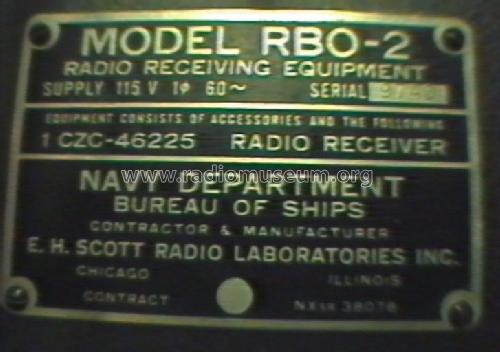 RBO-2 CZC-46225; Scott Radio Labs.E.H (ID = 747993) Mil Re