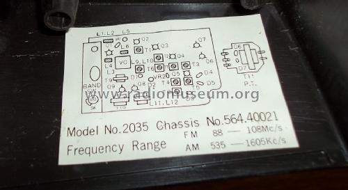 Portable Dual Power 2035 Order=57K 2035 ; Sears, Roebuck & Co. (ID = 2700663) Radio