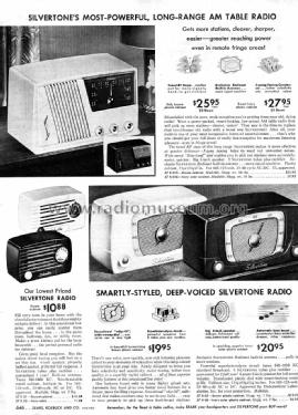 Silvertone 15 Ch= 132.884 Order=57E 015; Sears, Roebuck & Co. (ID = 1331186) Radio