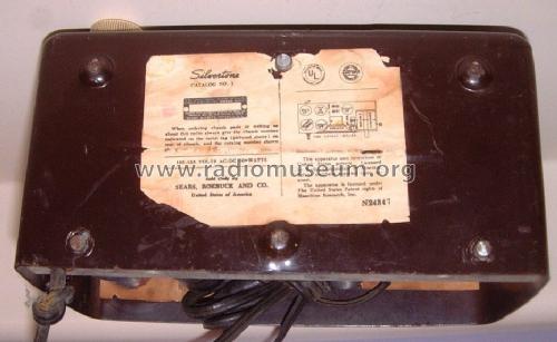 Silvertone 1 Ch= 132.878 Order=57D 01; Sears, Roebuck & Co. (ID = 1293332) Radio