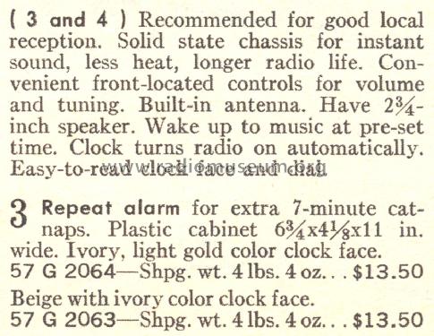 Silvertone 2064 Ch=132.42701 Order= 57H 2064; Sears, Roebuck & Co. (ID = 1678961) Radio