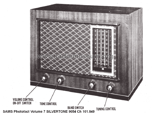 Silvertone 9054 Ch= 101.849; Sears, Roebuck & Co. (ID = 1282846) Radio