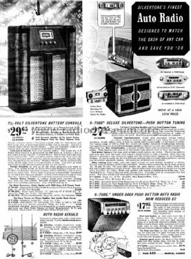 Silvertone 6302 Order= 57E 6302 Ch= 101.598; Sears, Roebuck & Co. (ID = 1307451) Car Radio