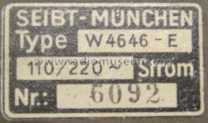 München W4646E; Seibt, Dr. Georg (ID = 754257) Radio