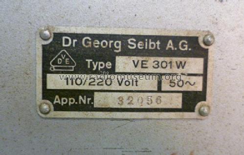 Volksempfänger VE301W; Seibt, Dr. Georg (ID = 1774807) Radio