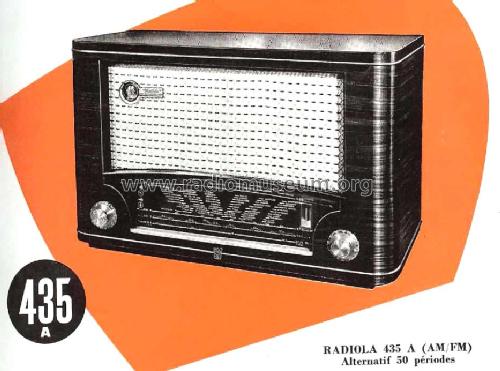 RA435A AM/FM ; Radiola marque (ID = 1859656) Radio