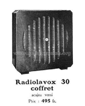 Radiolavox 30 coffret; Radiola marque (ID = 1845075) Speaker-P