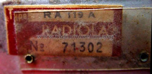 Radiolo RA119A; Radiola marque (ID = 1887702) Radio