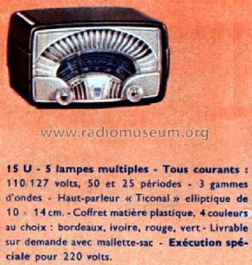 RA15U; Radiola marque (ID = 1476238) Radio