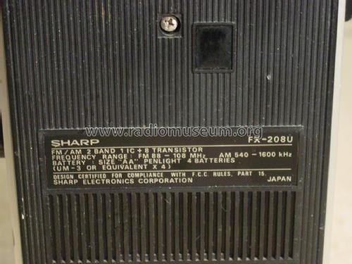 FM/ AM 2 Band Z1000 FX-208U; Sharp; Osaka (ID = 2204107) Radio
