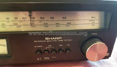 UKW/MW/LW Stereo Tuner ST-1122H; Sharp; Osaka (ID = 2234995) Radio