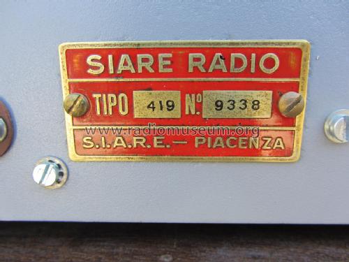 Siare 419; SIARE -Crosley; (ID = 1763644) Radio