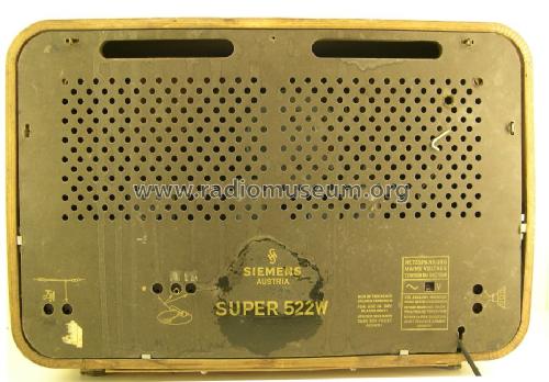 Grosssuper 522W; Siemens-Austria WSW; (ID = 1682751) Radio