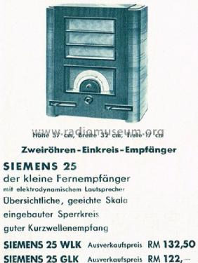 25GLK; Siemens & Halske, - (ID = 1594691) Radio