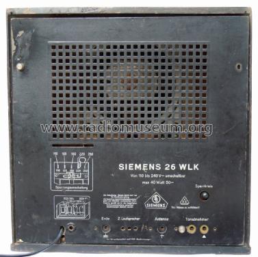 26WLK; Siemens & Halske, - (ID = 1514391) Radio