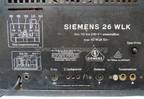 26WLK; Siemens & Halske, - (ID = 1514392) Radio