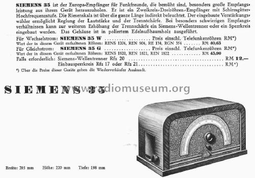 35G; Siemens & Halske, - (ID = 1258383) Radio