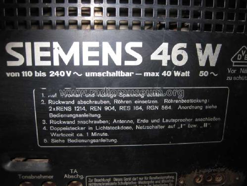 46W; Siemens & Halske, - (ID = 1592420) Radio